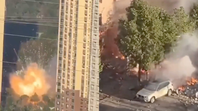 湖南郴州一煙花爆竹門店爆炸 汽車炸飛（視頻）