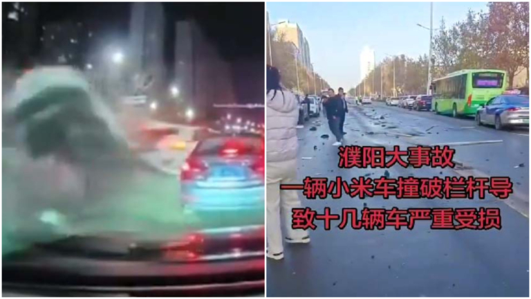 河北SUV高速撞入車流 河南小米毀百米護欄（視頻）