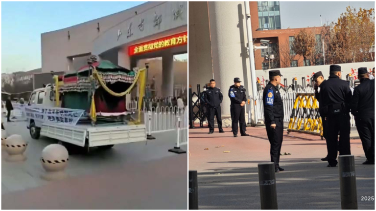山東孤兒遭霸凌墜樓亡 家屬拉棺材堵校門（視頻）