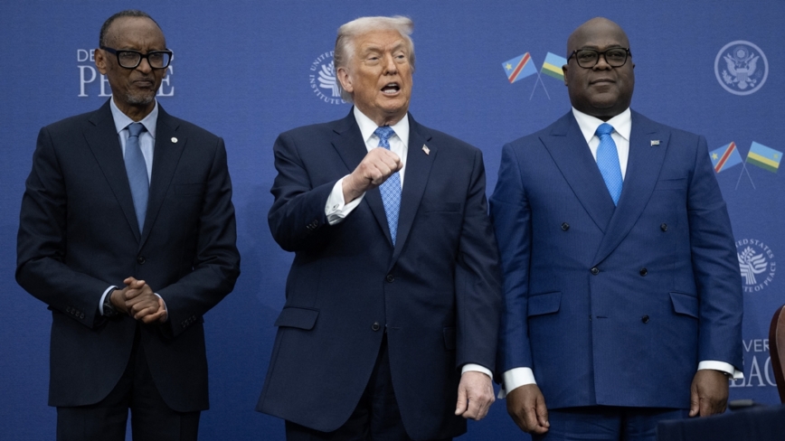 川普促東非和平 推全球衛生改革