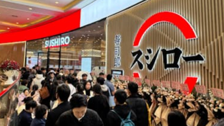 中共煽動反日受挫 壽司郎上海開店盛況空前（視頻）