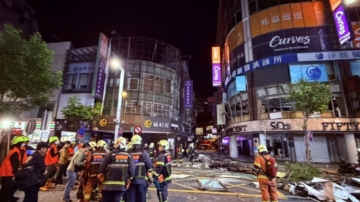 板橋商圈氣爆威力大 衝擊對面住戶（組圖）