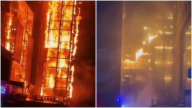 呼和浩特高楼烧成火龙 官方通报被质疑瞒报（视频）