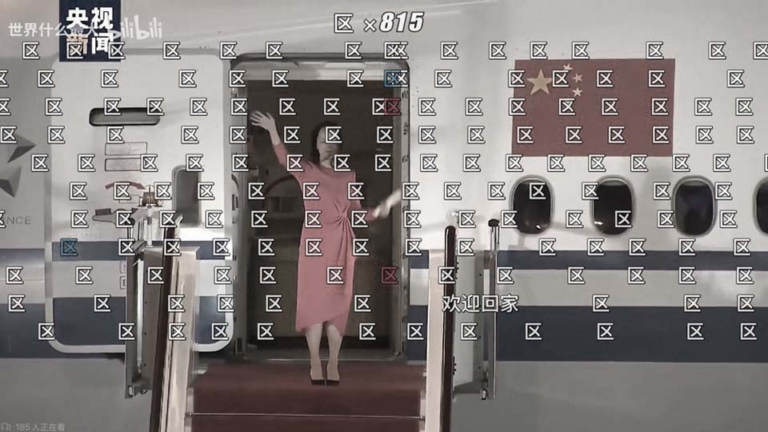 網絡輿論反轉 孟晚舟視頻彈幕滿是「區」（蛆）
