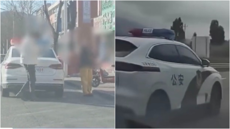 河北一警車被質疑公車私用 涉事公安局拒不回應
