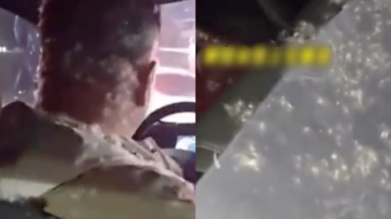 這是真爆款！中國男坐車羽絨服「爆炸」（視頻）