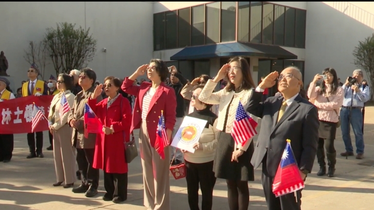 休士頓僑界舉辦升旗典禮 慶祝中華民國115年