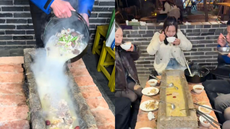湖南餐館「石槽火鍋」被調侃：像豬食槽（視頻）