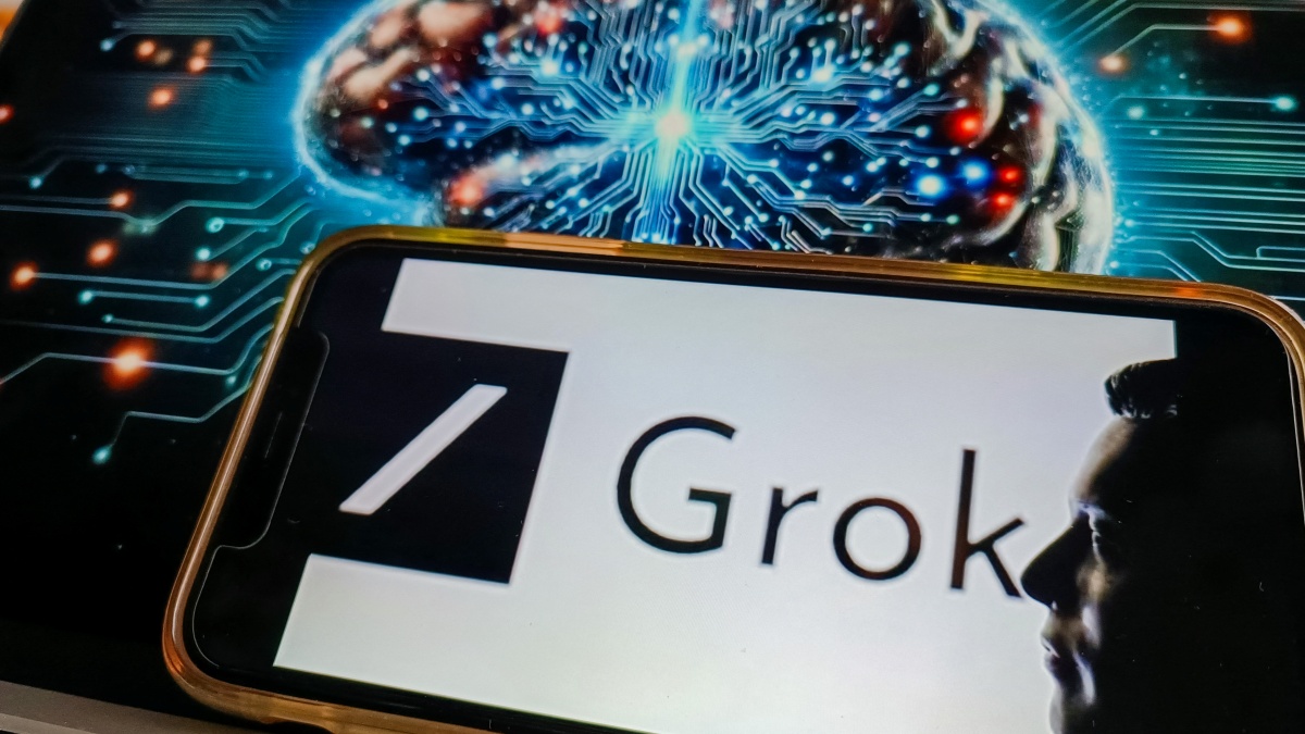 馬斯克的人工智能工具Grok幫助美軍打擊伊朗的消息被洩露。 GROK示意圖。(RICCARDO MILANI/Hans Lucas/AFP via Getty Images)