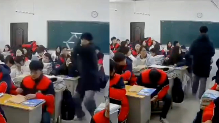 中國課堂驚悚一幕 高中生掄板凳狠砸同學頭部（視頻）