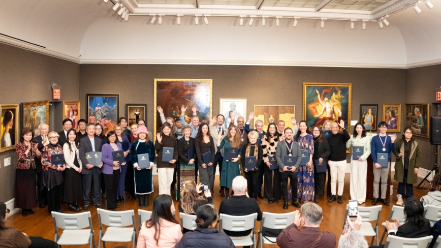 第七屆新唐人油畫大賽頒獎典禮 誕生4銀5銅