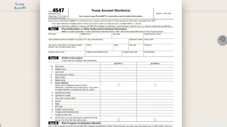 為孩子儲蓄想選川普帳戶？報稅要交4547表格