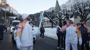 米蘭冬奧倒數 聖火傳遞抵達阿爾卑斯賽場