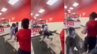 惹到格斗少女 纽约5男女反遭16岁店员痛殴(视频)