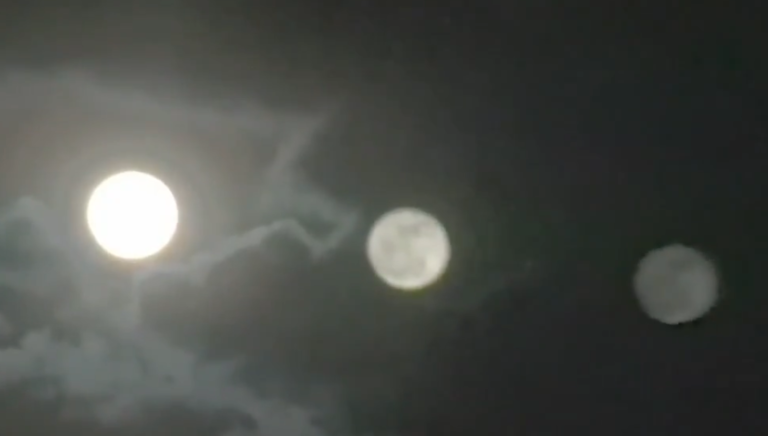 俄羅斯夜空驚現四個月亮奇景（視頻）
