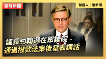 【直播】议长约翰逊在众议院通过拨款法案后发表讲话