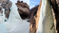 震撼！山西五台滴水崖巨型冰瀑布持續數月（視頻）