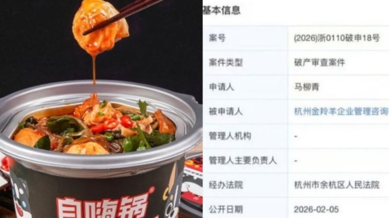 公司曾估值75億元 中國網紅品牌「自嗨鍋」破產