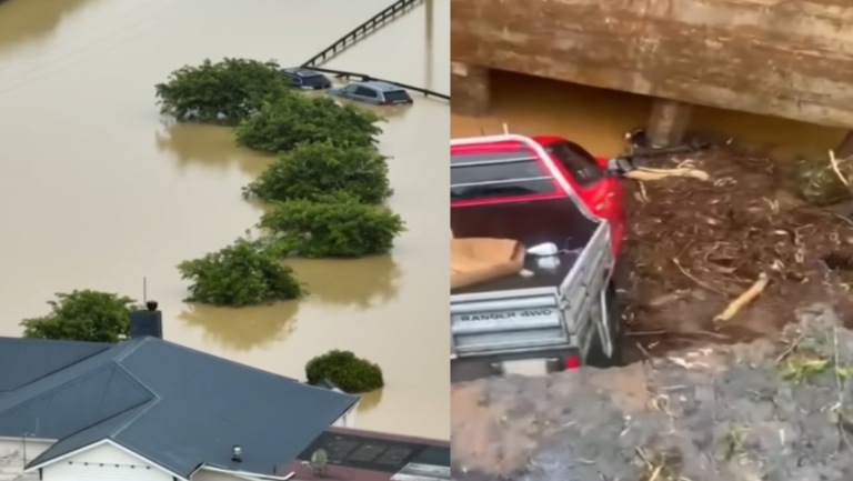 狂風暴雨 新西蘭北島洪水致一死數千戶停電