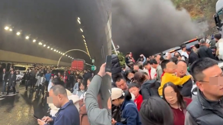 京昆高速隧道驚魂：貨車起火爆炸 眾人拼命逃生（視頻）