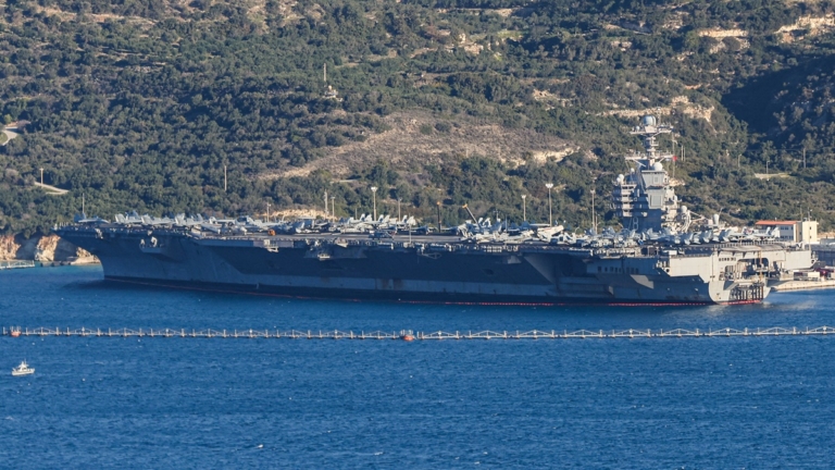 【短訊】福特號抵希臘戰略港口 波灣戰爭後最大軍事集結