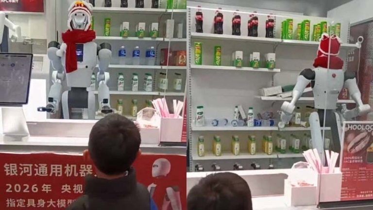 曾上央視春晚 「機器人店員」出醜拆貨架（視頻）
