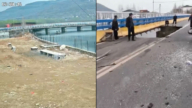 没看到钢筋？山东一大桥被货车压塌（视频）