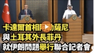 【直播】卡達爾首相阿勒薩尼與土耳其外長菲丹就伊朗問題舉行聯合記者會