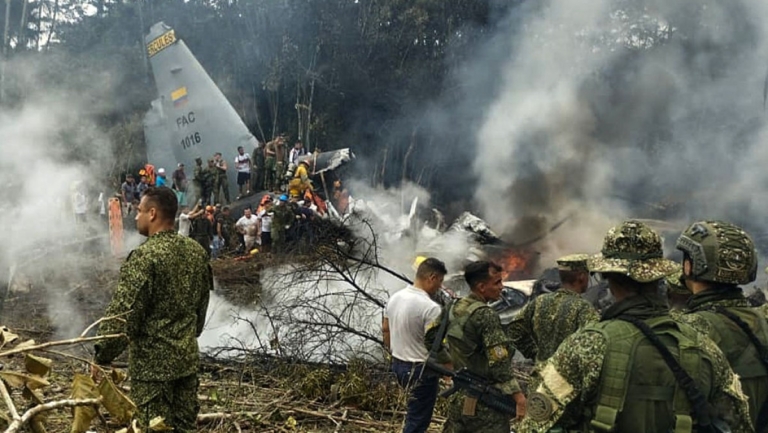 哥國載125人軍機墜毀 機上載彈藥 死亡增至66人