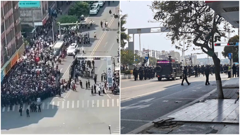 廣東信宜民衆再次上街 警民又爆激烈衝突（視頻）