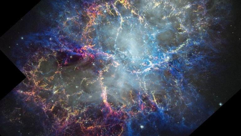 哈伯拍到罕見一幕 蟹狀星雲25年來一直膨脹