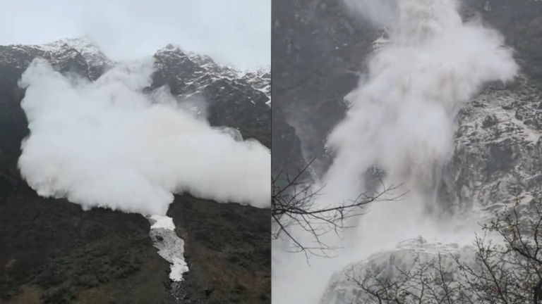 西藏雪崩驚險瞬間 轟隆巨響白色洪流傾瀉而下（視頻）