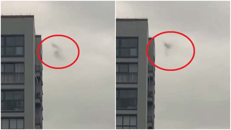 雲層中兩團黑影盤旋 拍攝者：好可怕（視頻）