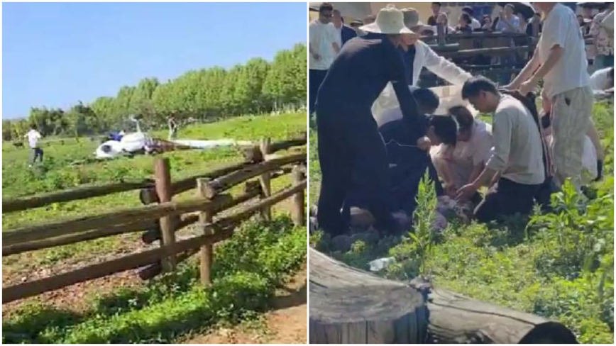 傳重慶滑翔機纏風箏線墜毀 致小女孩死亡（視頻）