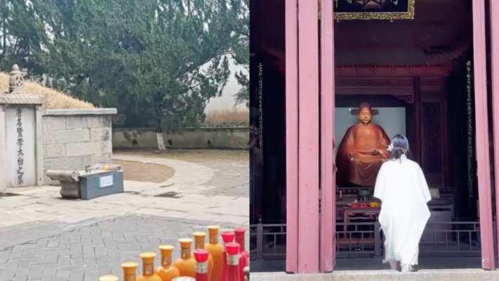 中國年輕人迷上給古人掃墓 供品五花八門（視頻）