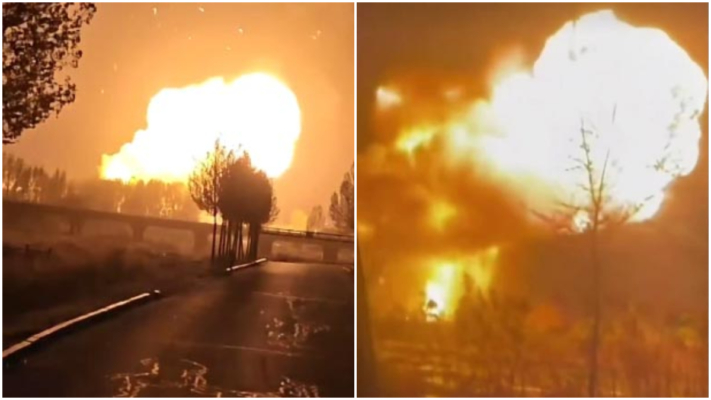 濟南化工廠連環爆炸 升起蘑菇雲（視頻）