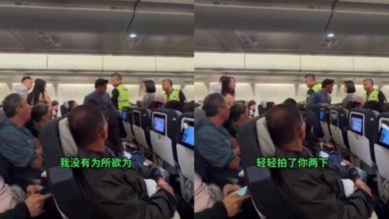 中國男粗暴拍打馬來西亞空姊 被趕下飛機（視頻）