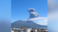 日本櫻島火山噴煙直衝3400米 伴隨火山灰與噴石
