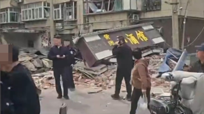 山東沿街餐館爆炸 整間房被夷為平地 畫面流出（視頻）