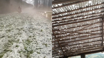 贵州多地遭遇特大冰雹 现场画面惊人（视频）