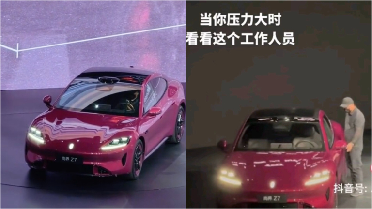尷尬了！華為發布會 新車癱在台上開不動（視頻）