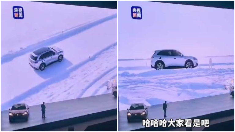 問界新車「踏雪無痕」 華為發布會疑播AI造假廣告