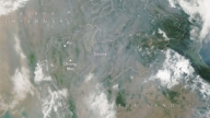 NASA卫星拍到泰国北部烟雾弥漫 美景消失