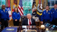 太空人做客白宮 川普自言：也想上太空