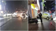 传广东梅州轿车满街乱撞 伤亡不详（视频）