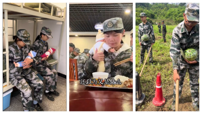 貴州一學校讓女生抱假娃 男生肚子綁西瓜惹議