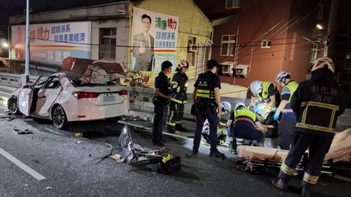 彰化轎車撞汽機車釀2死2傷 新婚妻不治 肇事男涉毒駕