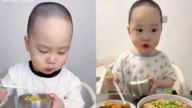 三岁男童吃饭餐桌礼仪满满 视频爆红（视频）