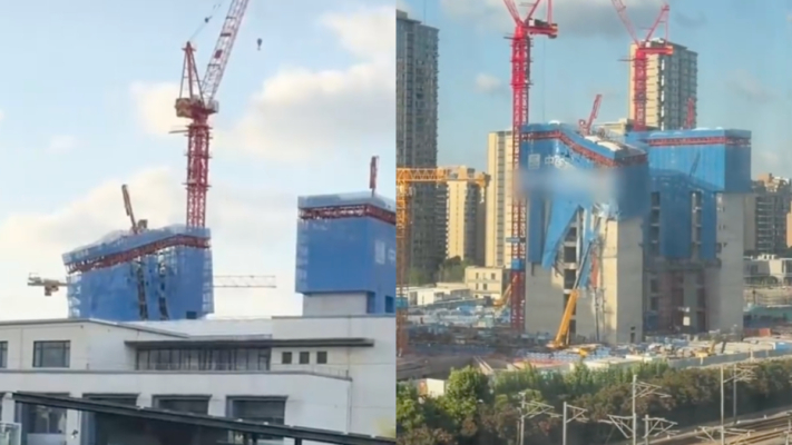 京東上海總部大樓「歪」了 緊急停工引關注