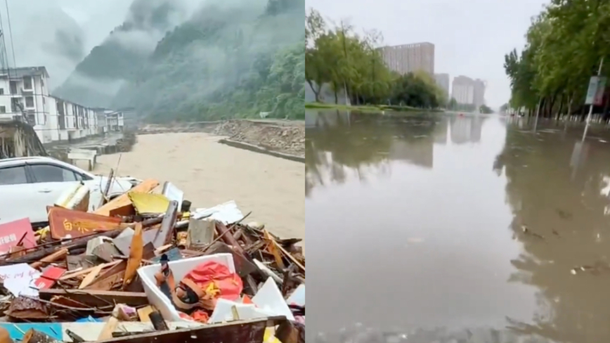湖北多地暴雨洪灾 已致3死4失联(视频)